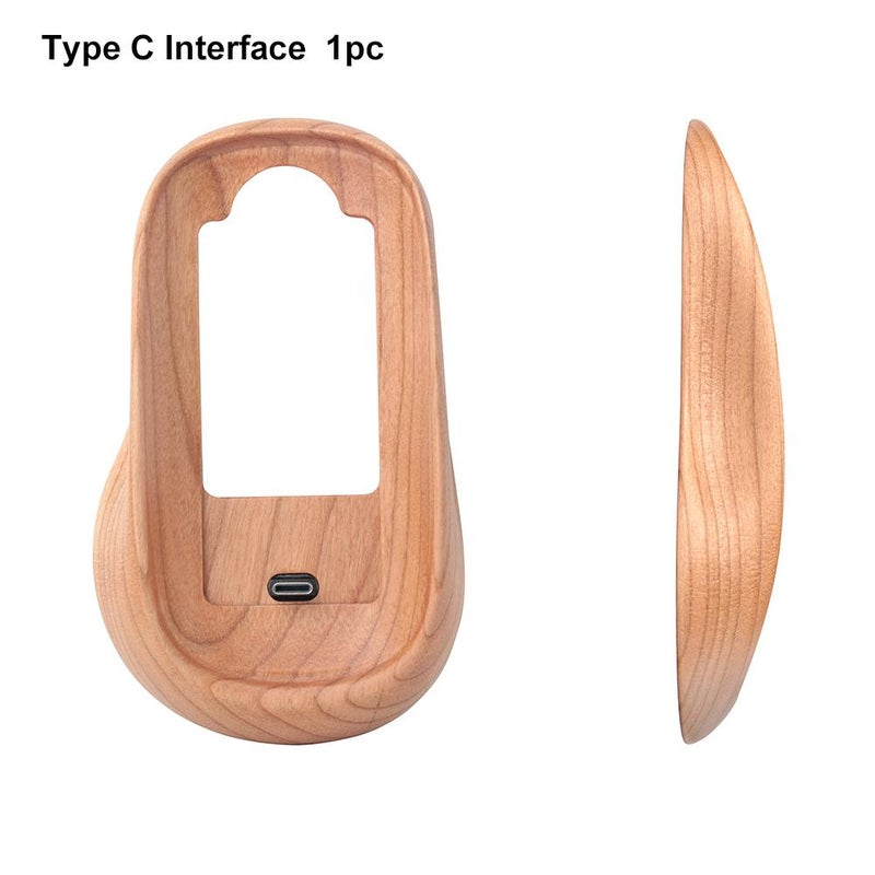 Mouse protective case for Apple Mac, Magic Mouse, solid wood base.